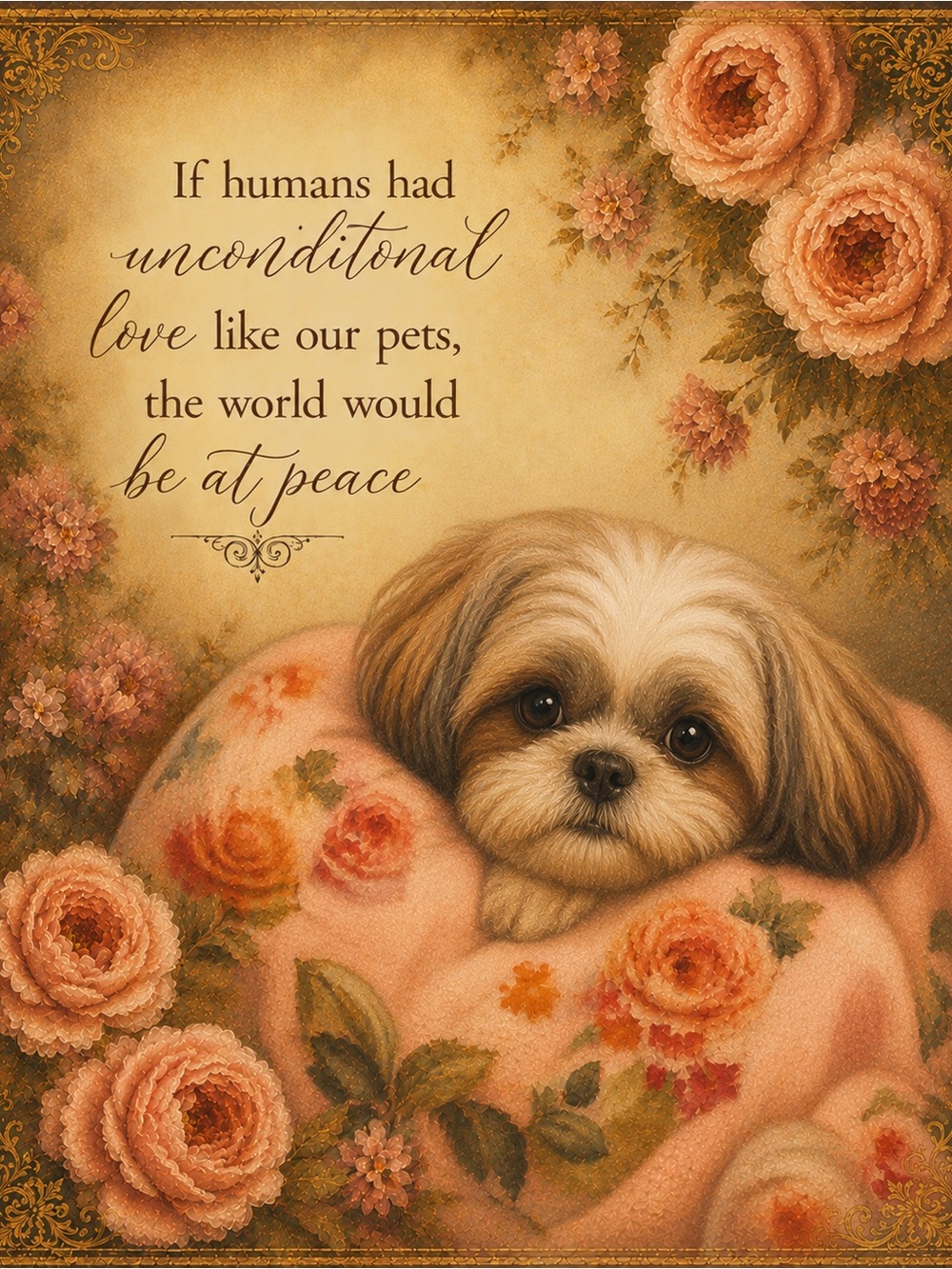 Shih Tzu dog Custom tin sign 8 x 12